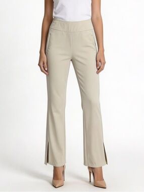 CARBON 38 | Cream Split Flare Leg Athletic Pants Sz S